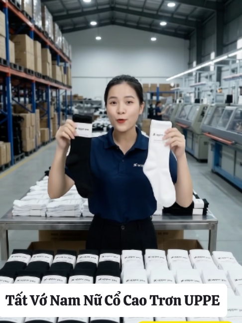 Tất Vớ Nam Nữ Cổ Cao Trơn UPPE