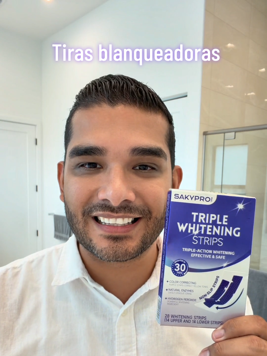 Tiras blanqueadoras dentales de triple acción SAKYPRO, Sakyproral Triple Whitening Strips @SAKYPRORAL #PurpleWhitening #TeethWhitening #Sakyproral #TikTokShopStockUp #TikTokShopFallDealsForYou 