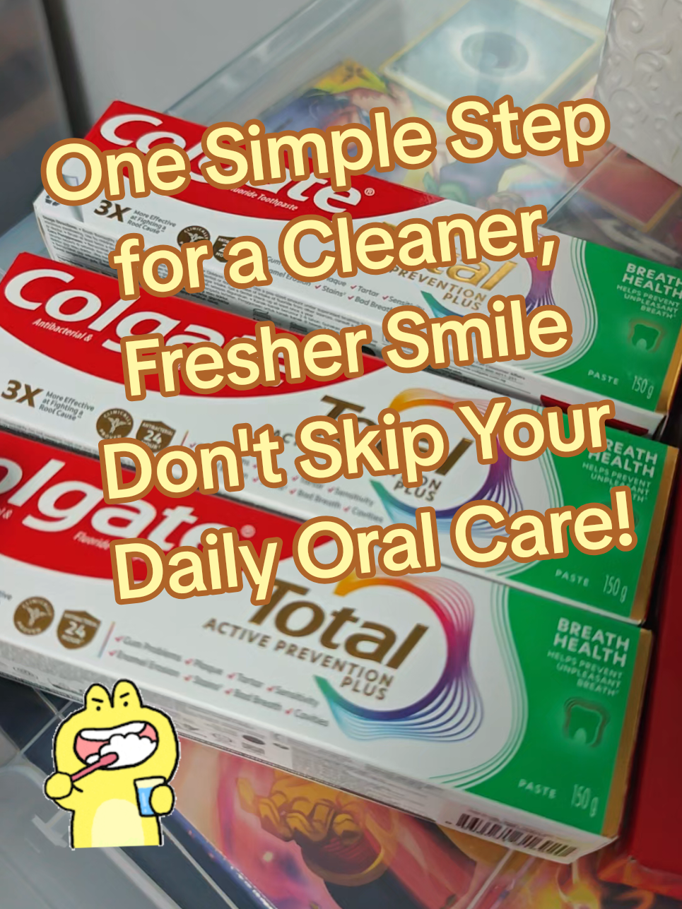 Fresh breath and a clean mouth start with your daily brushing! Colgate Total toothpaste helps fight bacteria that cause plaque, protects against cavities, and keeps your breath feeling fresh. Enjoy a cleaner, fresher feeling every time you brush. Make your daily oral care routine count! Add to cart and keep your smile feeling fresh every day! 🔥 SALE IS ON NOW! Enjoy the promo while it’s available ✨ If you’ve been eyeing something, this is a good time to check it out. 🛒 Add to cart and shop the offer while it lasts! #TTSlobang #Sgaffiliates #creatorsearchinsights #tiktokshopsg99 #colgate 