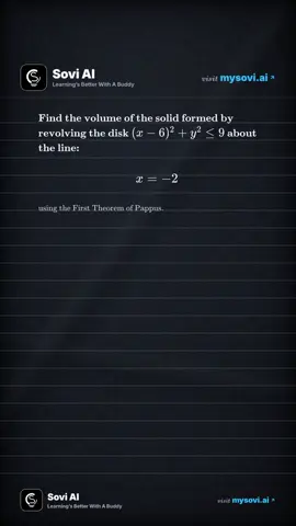 Why do washers when Pappus's Centroid Theorem gives torus volume instantly? #APCalculus #CalculusBC #Geometry #SoviAI #PappusTheorem #VolumesOfRevolution #CalculusBC #APCalculus #SoviAI