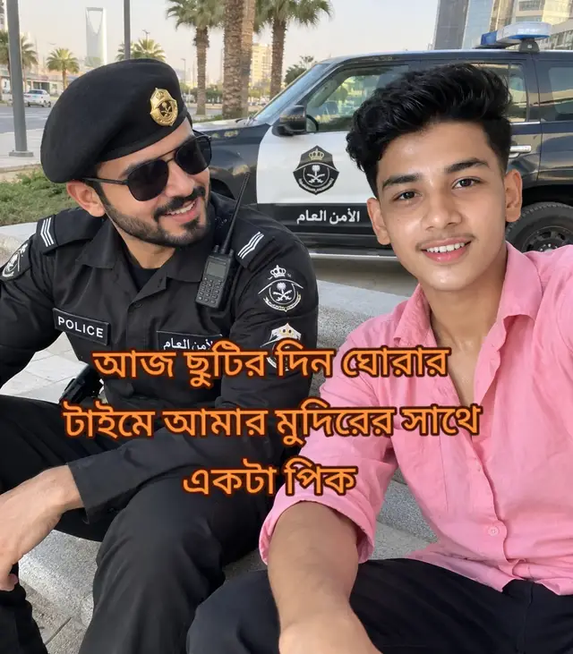আজ ছুটির দিন ঘোরার টাইমে আমার মুদিরের সাথে একটা পিক @RaY HaN 🍁🍂 
