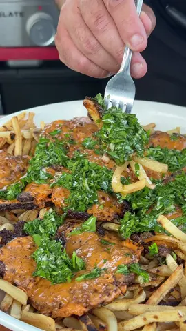 National Cheeseburger Day deserves something a little different. #ad These Chimichurri Smash Burger Loaded Fries came together on the @Weber Grills Canada Slate™ 30