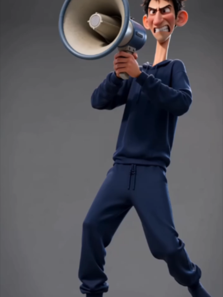When your boyfriend tries to use a megaphone for a sonic attack... 😂 And the girlfriend effortlessly bounces it right back with a frying pan, sending him flying into a spiral is pure comedy gold! #couplecomedy #boyfriendcheck #funnyanimation #3danimation #foryoupage #viralvideos #unexpected #relationshipgoals #fail #relatable