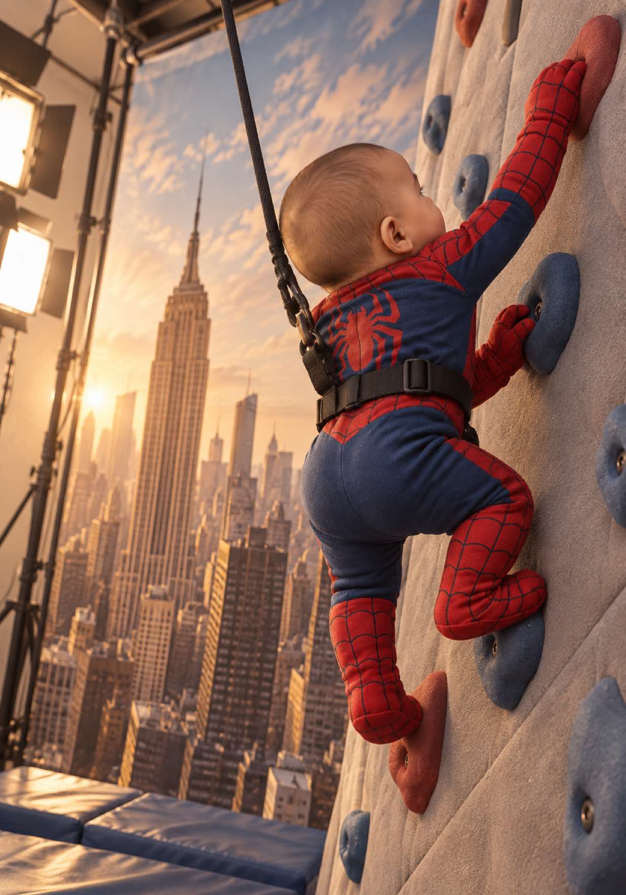 This spider wanted to turn my son into spider man #nanit #newfearunlocked #babycam