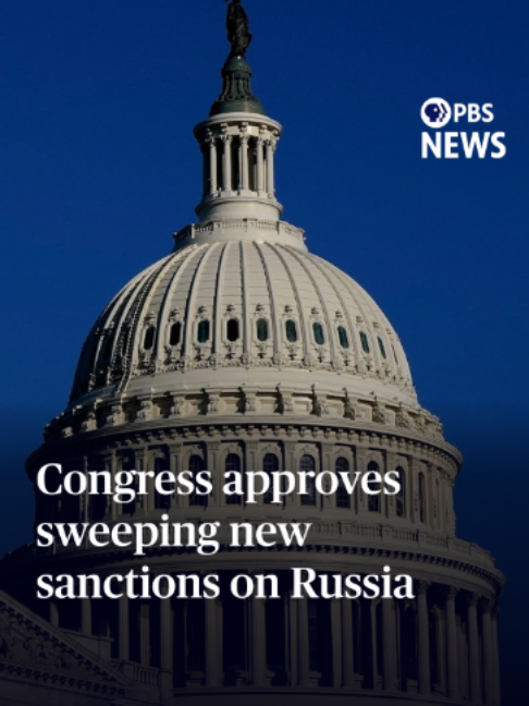 A bill to impose sweeping new sanctions on Russia and countries using Russian energy is now headed to President Donald Trump after the House overwhelmingly passed it Wednesday night. A House-passed bill that would make data centers have to pay for the full costs of their energy was blocked after Sen. Jon Husted, R-Ohio, sought unanimous consent to pass it and Sen. Martin Heinrich, D-NM, objected. Heinrich argued that 
