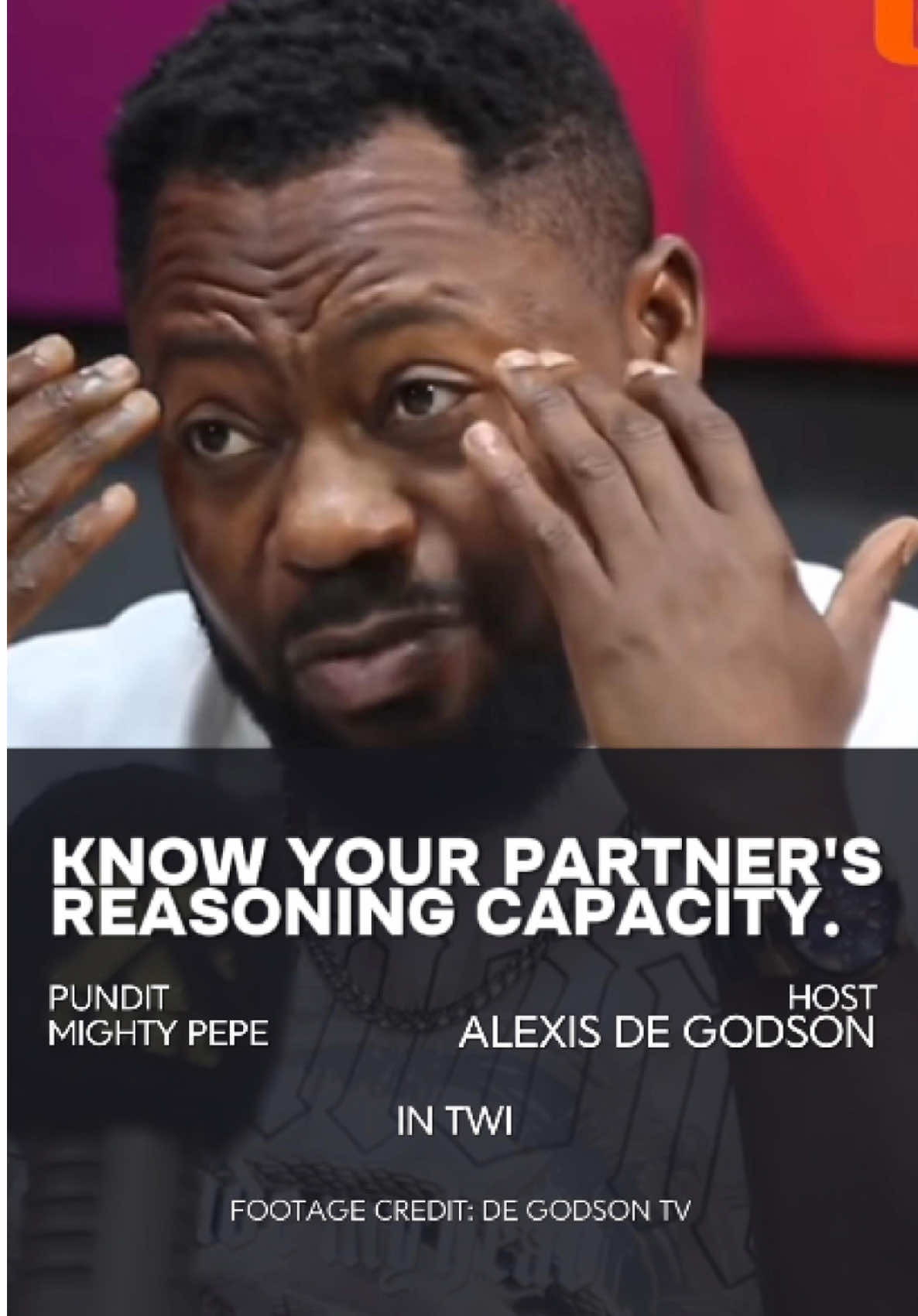 WHAT IS YOUR PARTNER’S REASONING CAPACITY? Most relationships are falling apart because a very simple question like this is not given the needed attention.  Watch as Mr. Prince Badu Ntiamoah, popularly known as Mighty Pepe discusses the need of being aware of your partner’s reasoning capacity as a tool for preventing unnecessary stress and break ups. We are pushing wisdom to the edges! Watch full interview on YouTube: https://youtu.be/XZMMPjxvrSE?si=g9SYT-BEtUa40b-3 #creatorsearchinsights #500millionviews  @PRINCE BADU NTIAMOAH @De God Son Tv Global @Alexis De Godson 