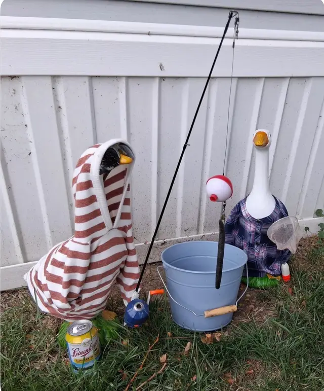 Front Door Goose.  TGIF. Taking Friday off wanna go fishing?