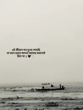 এই জীবনে যত দুঃখ পেয়েছি তা বহন করার ক্ষমতা আমার কখনোই ছিল না :) 🖤🕊️#fypシ #foryou #tiktok #vairal #vairalvideo @TikTok @TikTok Bangladesh 