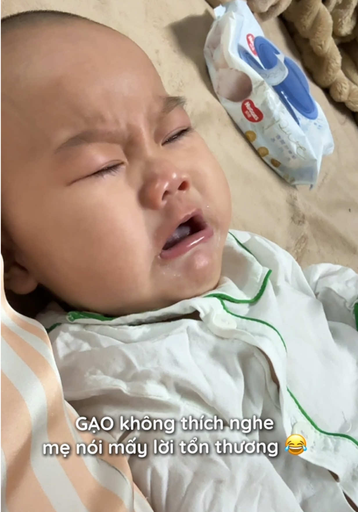 Gạo tổn thương mẹ ơiiii…. #gaoyeuoi #giadinhbanhhe #landaulamme #banhhevagao #banhhelamme 