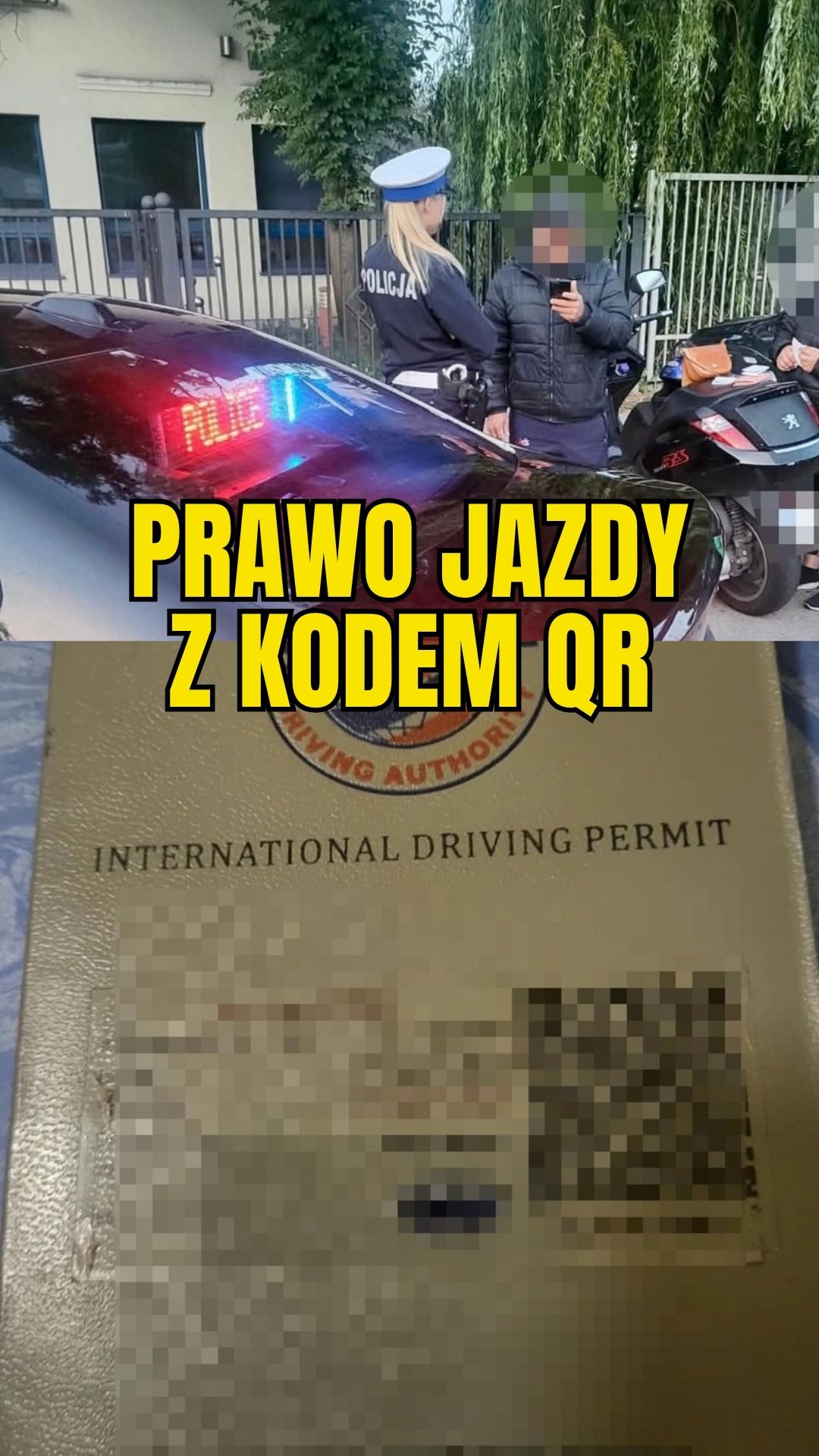 👮‍♂️ Kolumbijczyk dał policjantom „międzynarodowe prawo jazdy” z kodem QR… 🪪❌ #prawojazdy #policja #piracidrogowi #kierowca #gdansk