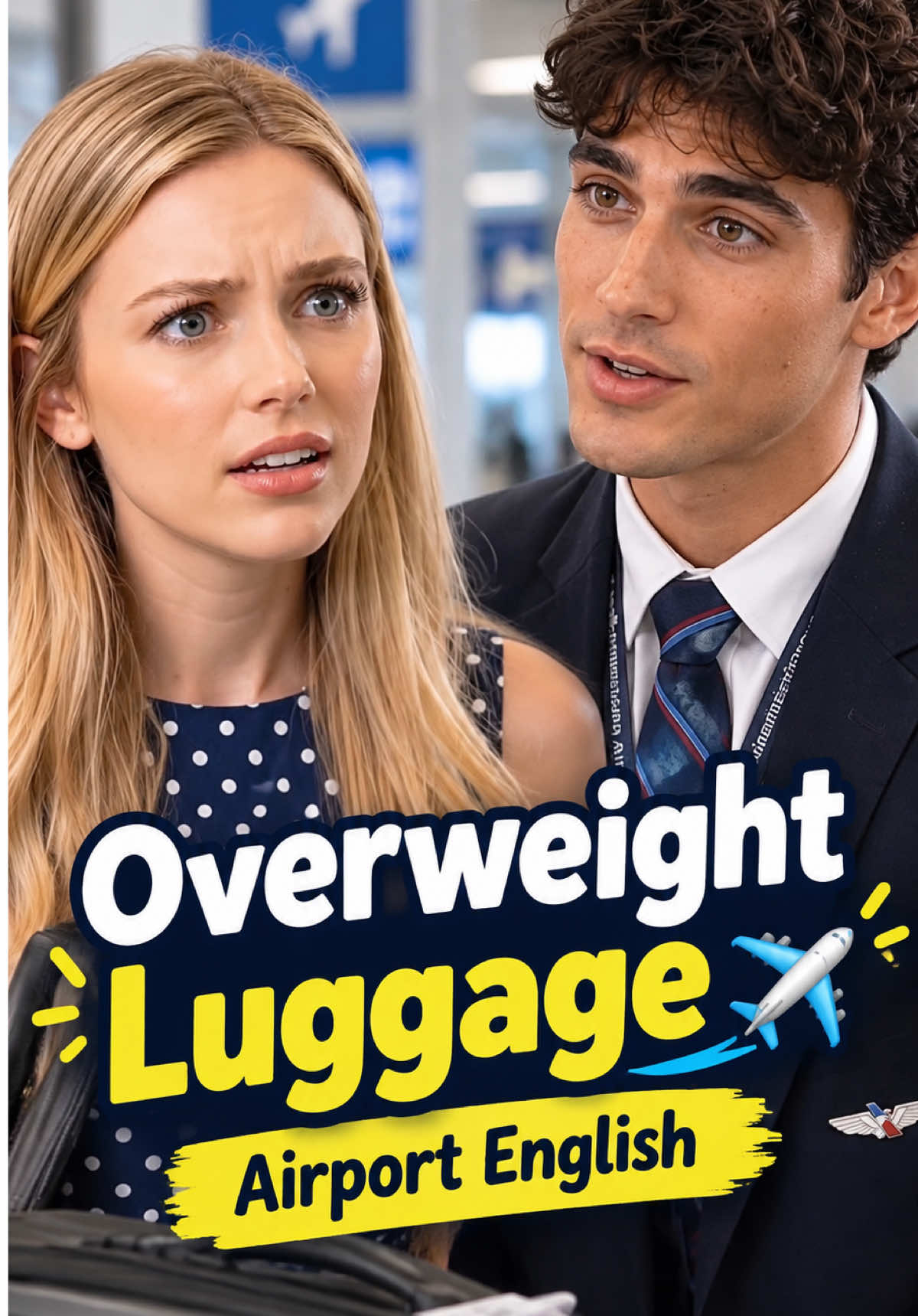 Overweight Luggage 😱✈️ Airport English Conversation 