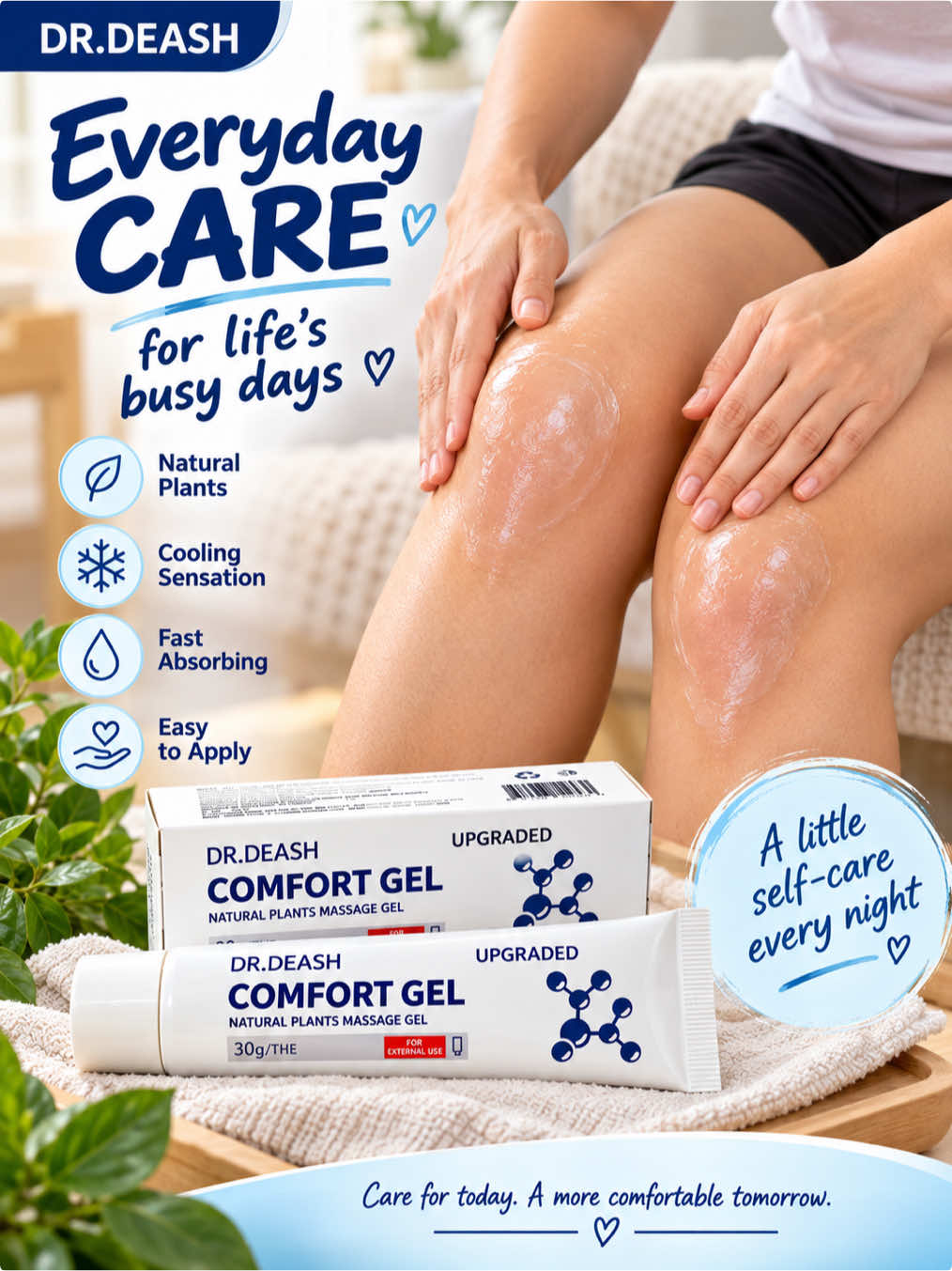 Mega takbo kakahabol sa toddler ko si Angel plus gawaing bahay kaya sumasakit minsan ang tuhod. Sabi ni Angel, bet niya yung hindi malagkit at may cooling sensation ni Dr. Deash kaya minamassage nya yung tuhod nya with this comfort gel bago matulog #tuhodproblems #massagegel #coolinggel #selfcareroutine #drdeash 