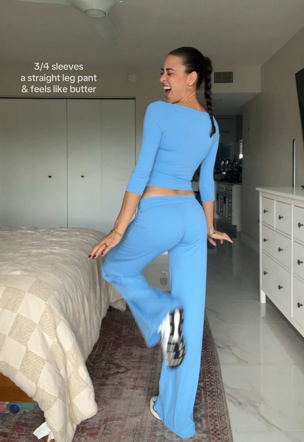 I’m obsesseddd!! size small💙 #matchingset #outfitinspo #fashiontok #workoutset #gymset 