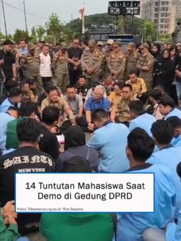 14 Tuntutan Mahasiswa Saat Demo di Gedung DPRD Lampung #TribunLampung #InfoLampung #BeritaLampung #Lampung #BandarLampung