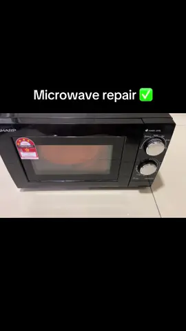 🇲🇾 Another microwave siap repair✅ Same issue - cannot turn on. Technician check and get it repair on the same day! #microwave #sharp #oven #repair #electrician 