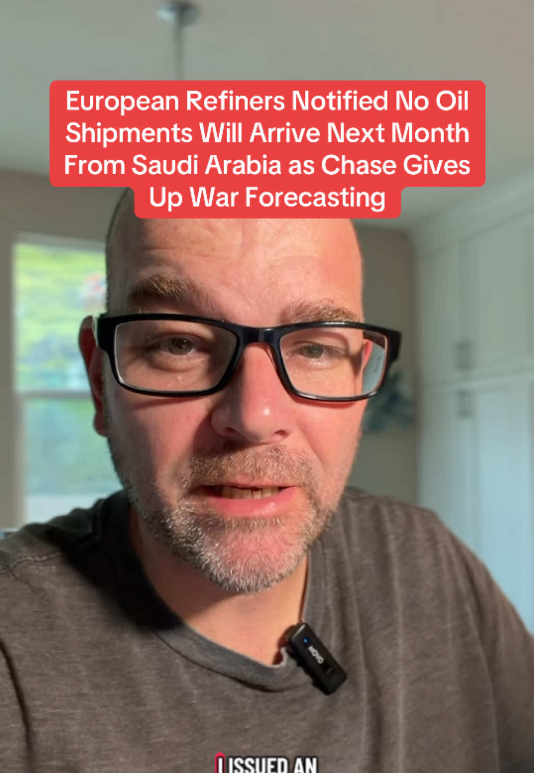 European Refiners Notified No Oil Shipments Will Arrive Next Month From Saudi Arabia as Chase Gives Up War Forecasting 9/18