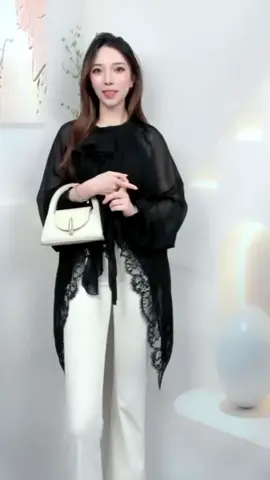 Atasan Kerah Leher Bulat dan Lengan Panjang Longgar Fahion Stylish Wanita