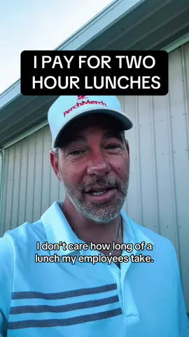 I don’t care if you take a two-hour lunch. If the work gets done and you're not screwing over your team, stop putting lunch on a stopwatch. #leadership #management #businessowner #entrepreneur
