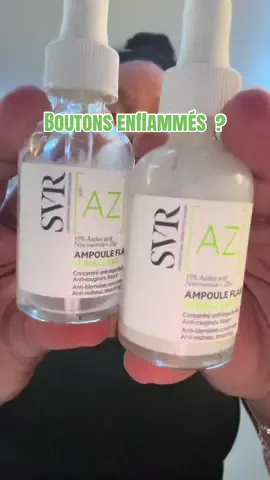 Mon sérum chouchou, que j’utilise depuis plus de 3 ans : l’ampoule AZ de chez @Laboratoire SVR 💚  Il m’aide énormément quand j’ai des boutons hyper enflammés, rouge et douloureux ! Encore plus dans ma période 🩸😬 J’avais énormément de taches aussi ET un jour j’ai vu une vidéo d’@amandineyk (encore merci t’as littéralement sauvé ma peau 🥺🫶) qui parlait du sérum vitamine C JOUR à appliquer le SOIR de chez @Garnier France et aujourd’hui j’ai plus de tâches d’acnés 🙂‍↔️! #skincaretips #serum #svr #sebiaclear #pharmacytiktok 