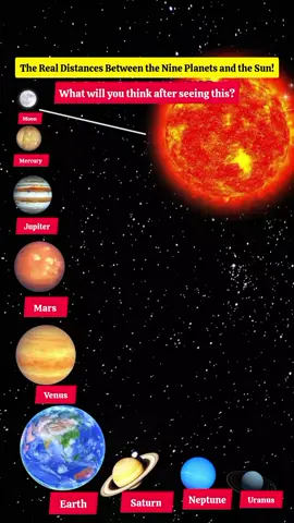 The Solar System’s Real Distances Will Shock You! 🌞🪐  #tiktokgrowthchallenge #Space #SolarSystem #Planets #sun 