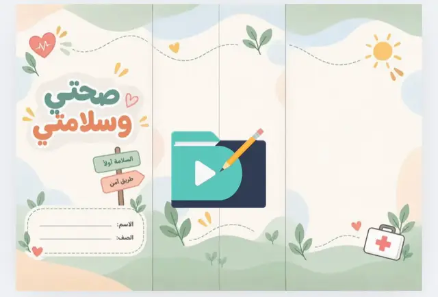 مطوية تعليمية مميزة عن وحدة صحتي وسلامتي لمادة المهارات الحياتية والأسرية للصف الثالث الابتدائي – الفصل الدراسي الأول. تتضمن المطوية أهم مفاهيم الوحدة بطريقة مختصرة ومنظمة، وتشمل: معاني الرموز الإرشادية، السلامة في تناول الدواء، القامة الصحيحة، وحمل الأشياء بطريقة صحيحة. تصميم مناسب للطباعة والاستخدام كوسيلة تعليمية أو نشاط مدرسي #مطويات #مطويات_ثالث_ابتدائي #مهارات_حياتية #ملفات_مدرسية #تأسيس 