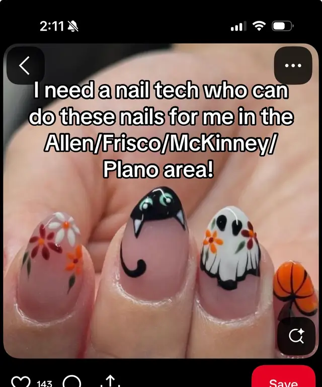 I need a nail tech in the Allen/Frisco/Mckinney/Plano area who can do these for me without breaking the bank. Message me if you can help! 