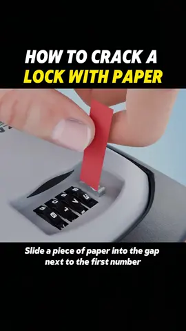 How to crack a lock with paper #knowledge #Science #lock #education #usa 