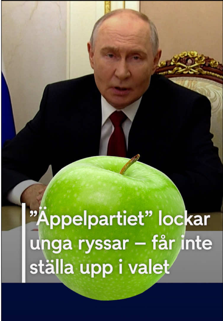 I Ryssland har ett grönt äpple blivit en symbol för motstånd mot kriget i Ukraina, men partiet bakom symbolen har stoppats från valsedlarna. I dag inleds valet i Ryssland, men Vladimir Putin har knappt någon konkurrens. Läs mer på tv4.se