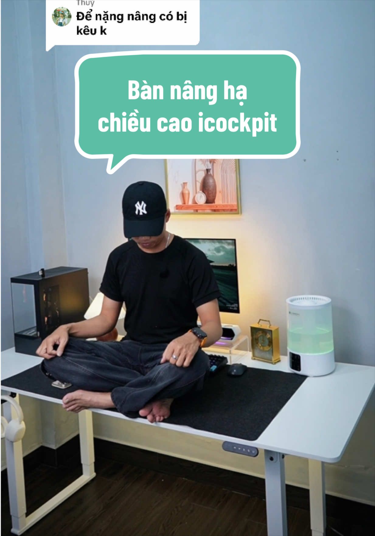 Trả lời @Đoàn Bích Thuỷ Bàn nâng hạ chiều cao iCockpit FEL-1880. Bàn nâng hạ 4 chân 2 mô tơ đầu tiên trên thị trường #bannangha #bannanghadocao #banlamviec #icockpit #ojkdangtien