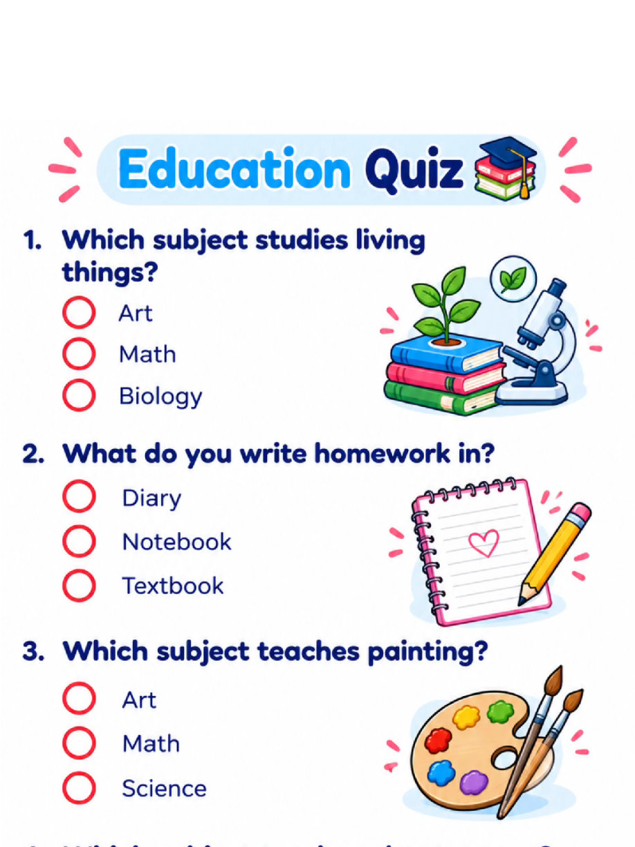 Education Quiz 👇  Can-you get 5/5 score? #quiz #education #math #school #grow 