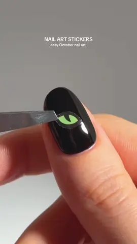 our new Nail Art Stickers are out & you need to try them for your next spooky manicure 🐈‍⬛ #nailart #nailartsticker #nailstickers #blacknails #easynailart 