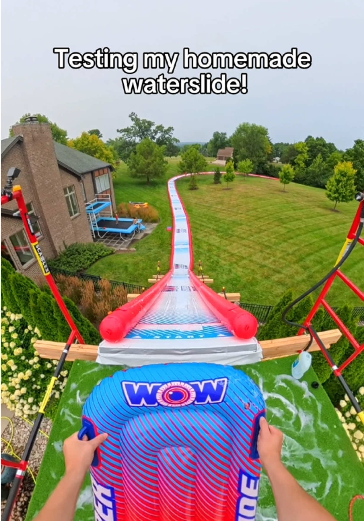 POV of my backyard waterslide! #5hourambassador 