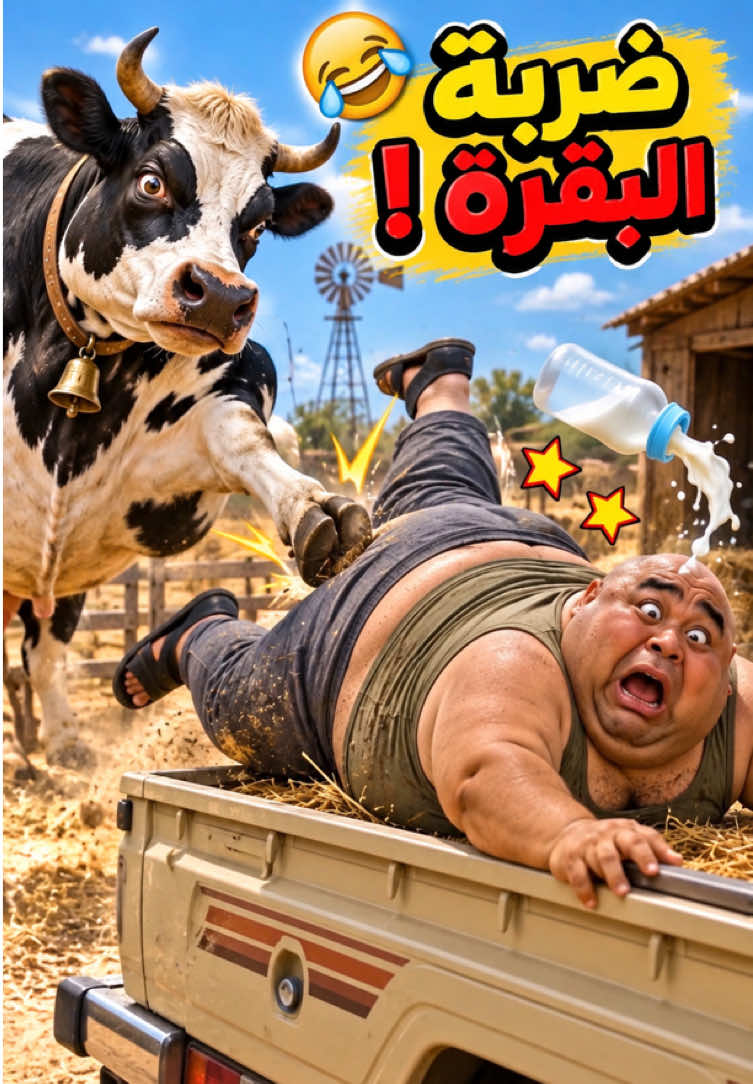 البقرة حوّلت أبو كرش لـ جريندايزر! 😂 هبوط اضطراري فوق الشاص 🛸🐄 أبو كرش كان يبي حليب طازج، لقى نفسه في الفضاء الخارجي! 🐄🚀 البقرة ما قصرت، عطته تذكرة طيران مجانية لكوكب فليد، وهبط هبوط اضطراري فوق حوض الشاص. راعي الشاص انصدم يحسبه جريندايزر، وبدل ما يعتذر السمين... يطالب بخروف مشوي! 😂🍖 مشهد يثبت إن الجوع كافر، والبقر ما يمزح! عزيزي خوارزمية اليوتيوب: هذا المشهد كوميدي خيالي (Slapstick) بحت! لم يتم إيذاء أو إزعاج أي بقرة حقيقية في هذا المقطع، والسمين لم يُصب بأي أذى (فقط جوعان جداً كالعادة)، وسيارة تويوتا الشاص مجرد بيكسلات تحطمت بسلام. لا توجد مشاهد عنف، نرجو عدم إعطائنا مخالفة طيران أو هبوط بدون رخصة دولية! 🚔😂 #شورتس #كوميديا #راعي_الشاص #ابو_كرش #ضحك    