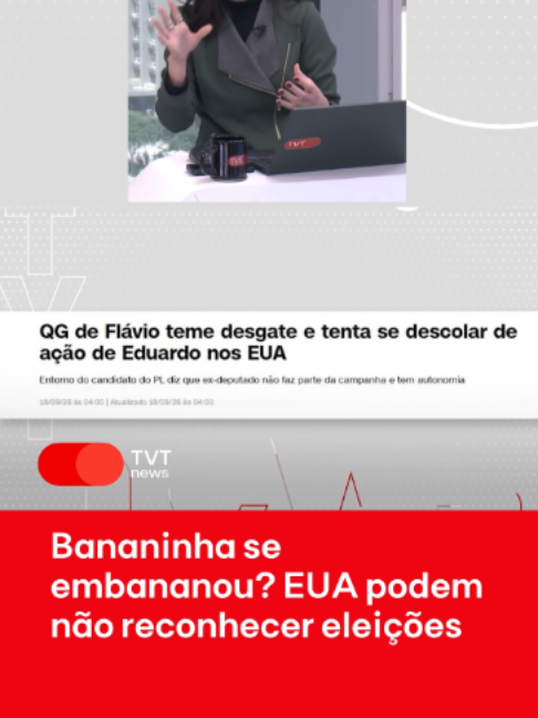GOLPE | Eduardo Bolsonaro e Paulo Figueiredo pediram ao governo de Donald Trump, dos Estados Unidos (EUA), novas sanções contra ministros do Supremo Tribunal Federal (STF).  Em vídeo, Eduardo se confundiu e disse que EUA podem não reconhecer o resultado da eleição se Flávio Bolsonaro (PL) ganhar e o STF questionar.  #eduardobolsonaro #eleições #politica #tvtnews #noticias