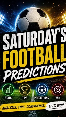 Saturday’s Football Predictions #footballpredictions #PremierLeague #laliga #serieA #bundesliga 
