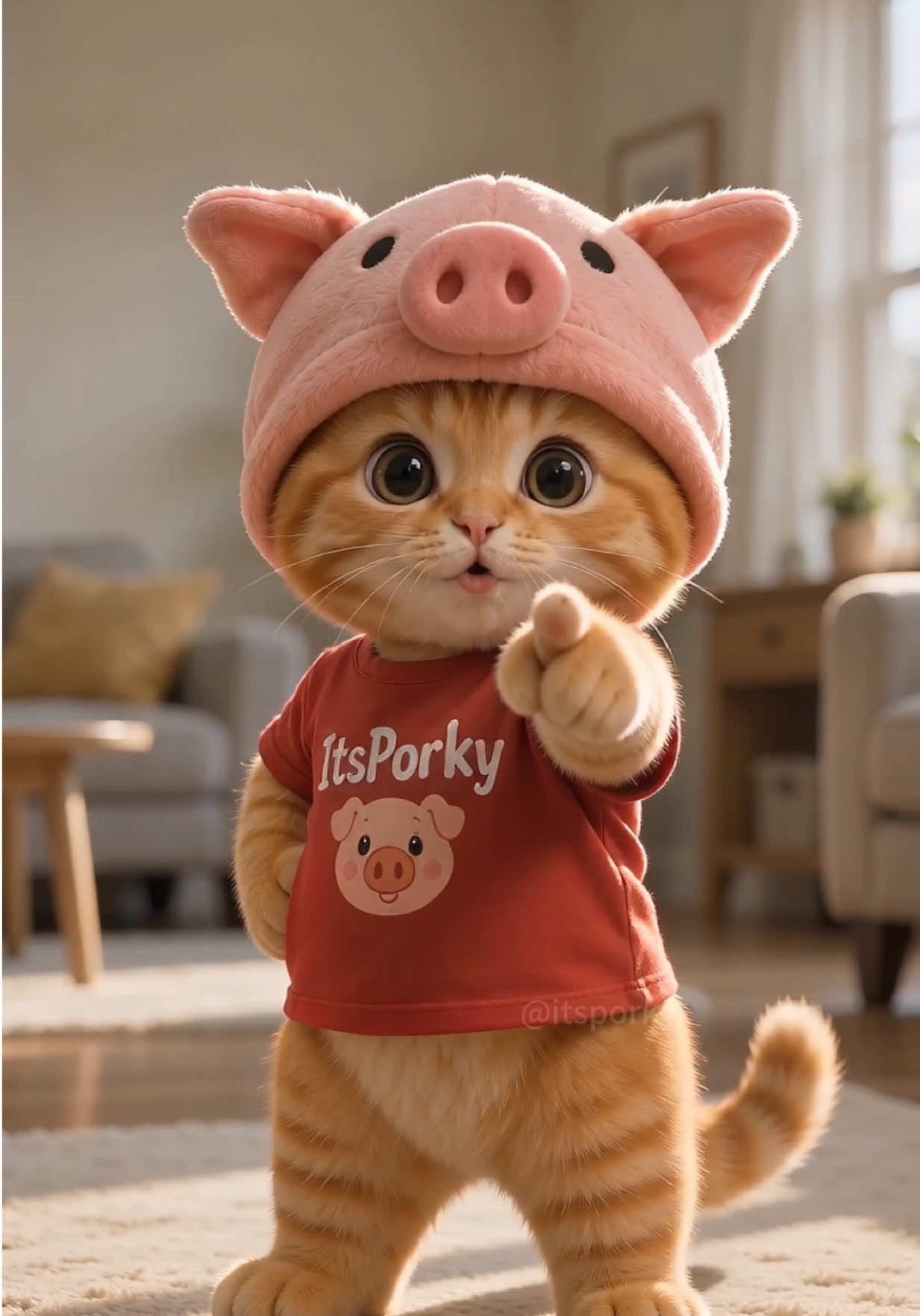 Porky’s been practicing this all morning 😎  #itsporky #catreels #funnycat 
