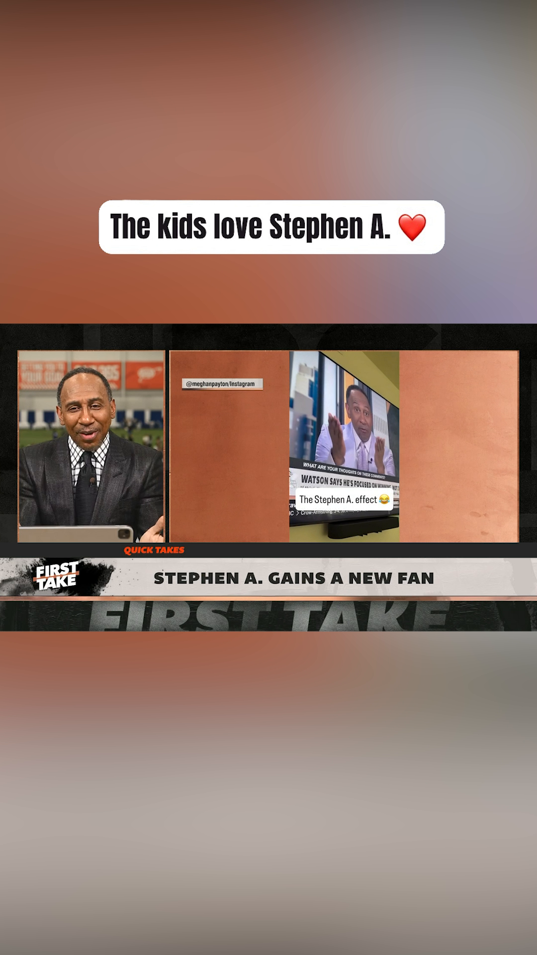 Stephen A. has fans of all ages 👶🙌 #firsttake #Stephenasmith #funny #baby