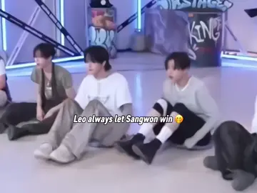 he loves sangwon so much 😭😭  aku juga mau loh punya cwk kayak leo 😭😭 #leowon #leo #sangwon #ald1 