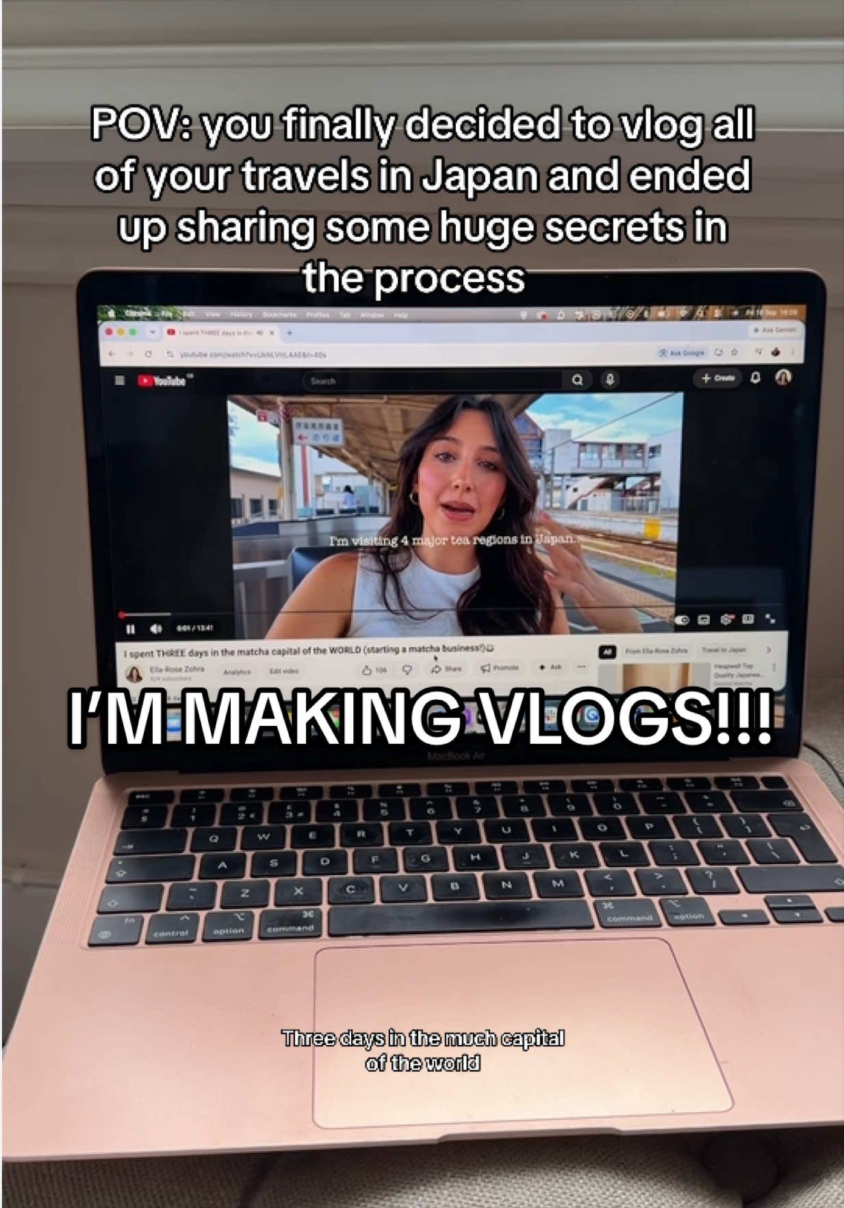 Ep. 1 of the Road to Rozu is LIVE and it’s a biiiig one!! Because we’re all on this journey together and I want you with me every step of the way🌹link in biooooo #japan #Vlog #roadtorozu #vlogger #solotravel 