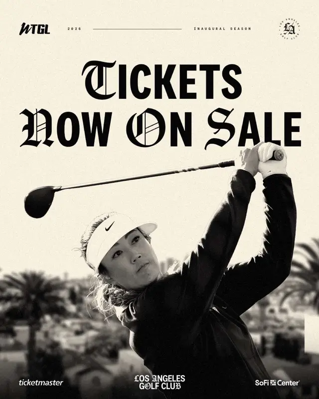 Tickets are up. We’ll see you at the SoFi center 😏 Link in bio.  #lagc #losangelesgolfclub @Michelle Wie West @WTGL 