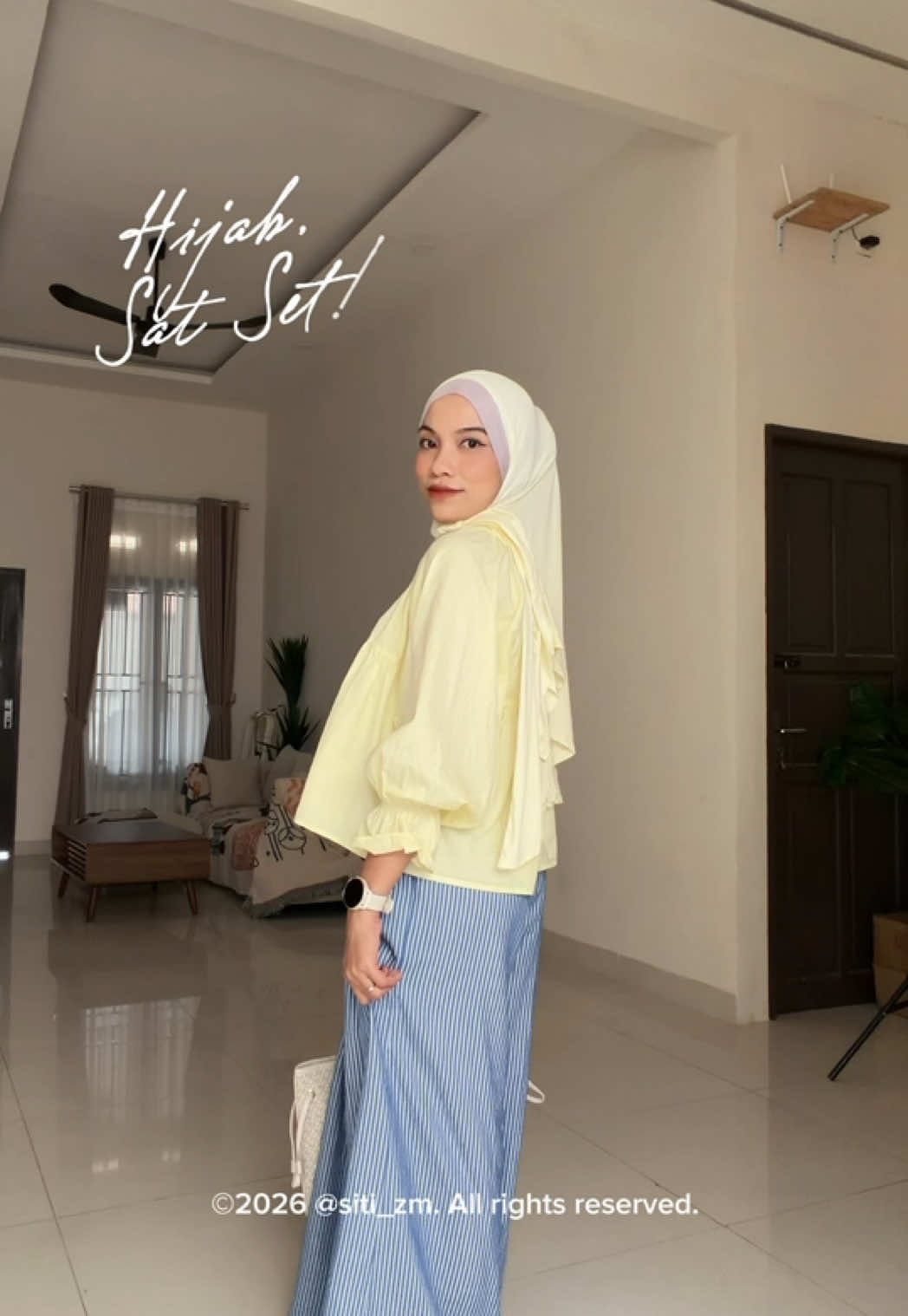 Gak sampai 5 menit udah siap 🥹💛 #hijabsatset #pashminabandana #pashminakalisha #kiarapashmina 
