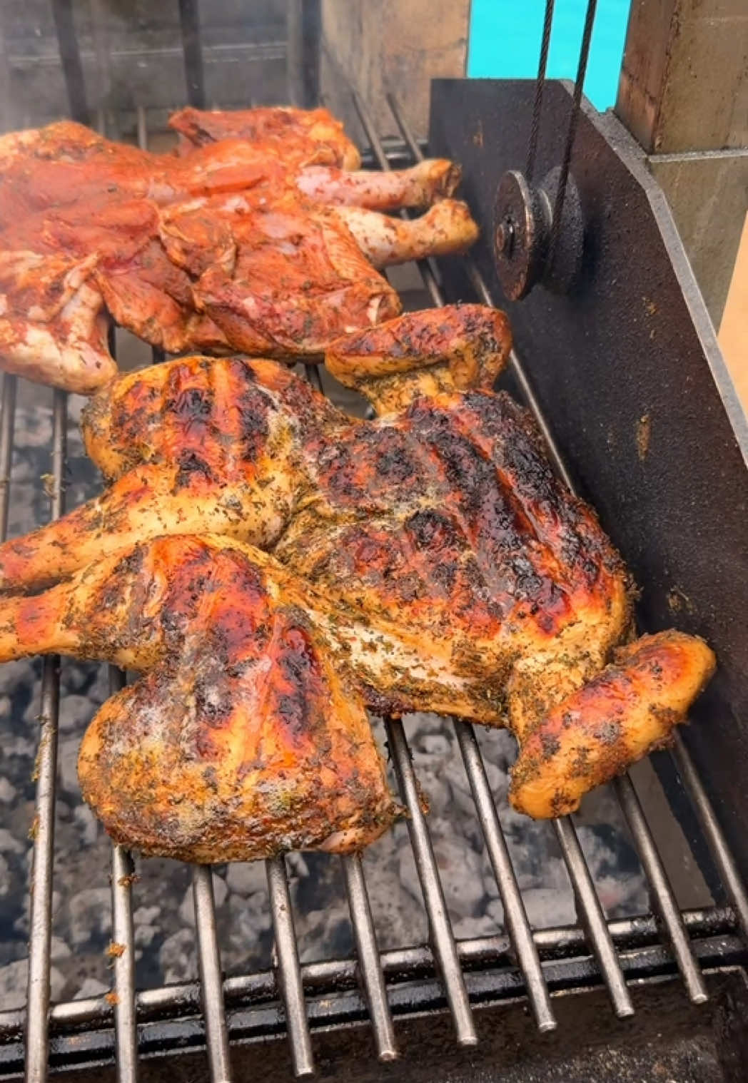 🤫✨🍗  Flippin Birds…(respectfully of course) 🍗 Chicken @officialfarmboy  🔥 Grill @Charcoal Chariots  . . . #BBQ #Barbecue #Grilling #asmr #foodasmr 