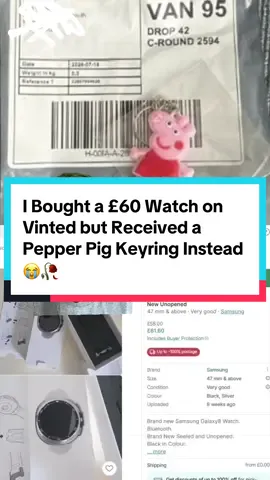 I Bought a £60 Watch on Vinted but Received a Pepper Pig Keyring Instead 😭🥀 #pepperpig #keyring #watch #vinted 