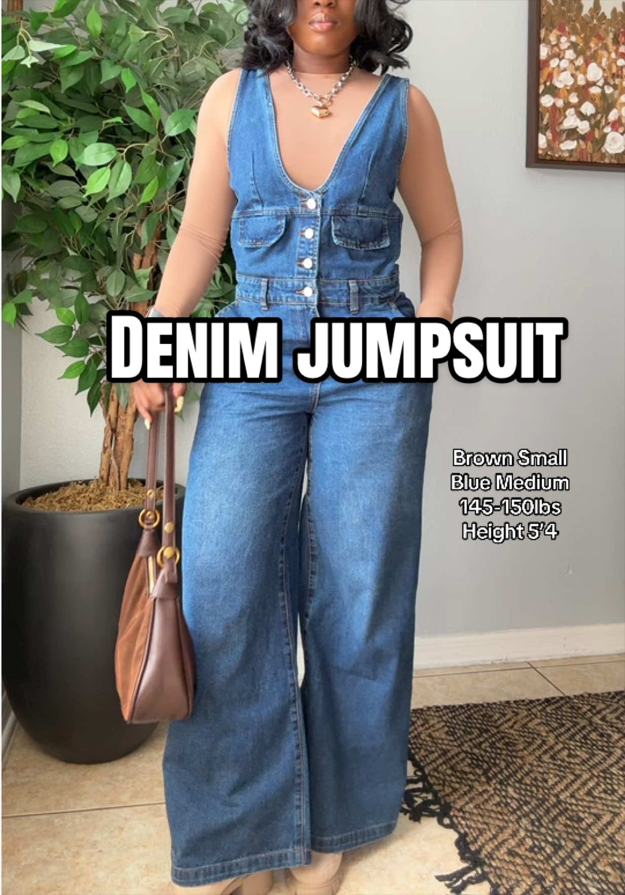 Obsessed with this jumpsuit… so flattering @Cider  #jumpsuit #jumpsuits #denimjumpsuit #falloutfits #tiktokshopstockup 