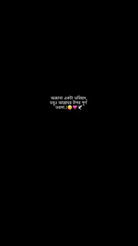 অজানা একটা ভবিষ্যৎ তবুও আল্লাহর উপর পূর্ণ ভরসা..!😌💗🕊️  .    .    .    .    .     #unfrezzmyaccount #fypシ #100kviews #foryou #viralvideo @TikTok Bangladesh 