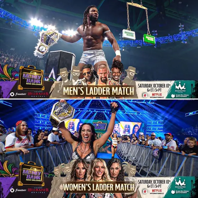 Both the men's and women's United States Champions have qualified for the 2026 Money in the Bank Ladder Match how odd is that!! #WWE #SmackDown #WWEMITB #TrickWilliams #fyp 