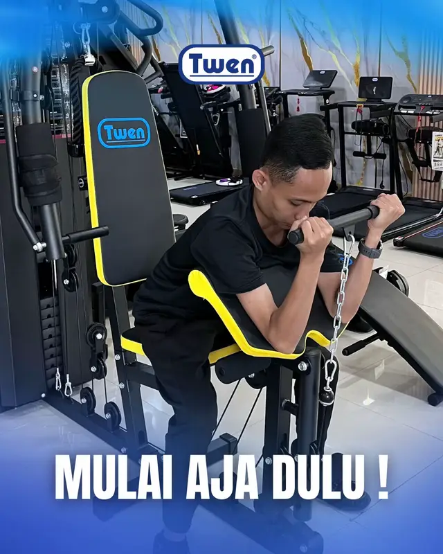 Karena tubuhmu butuh waktu untuk jadi lebih sehat dan kuat. 💪 Yuk, mulai olahraga di rumah dengan Home Gym TWEN HG672! 🏋️‍♂️ #TWENHG672 #HomeGym #WorkoutDiRumah #OlahragaDirumah #mulaiajadulu