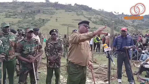 Narok County Commissioner Kipkech Lotiatia calls for calm among Maasai Mau evictees, warns against re-entering the forest and condemns the burning of the Assistant Chief’s house in Enosogon Sub-Location. #EmooFmNewsUpdates 