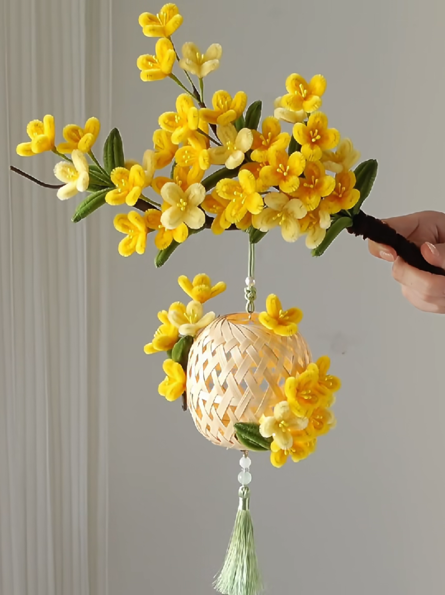 Lồng đèn trung thu từ hoa kẽm nhung siêu xinh #flowers #kemnhung #bestiee0797 #tettrungthu #longden