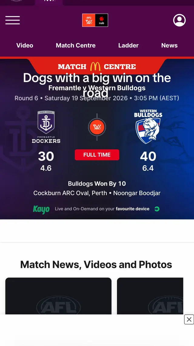 Dogs with an important road victory #AFLW 